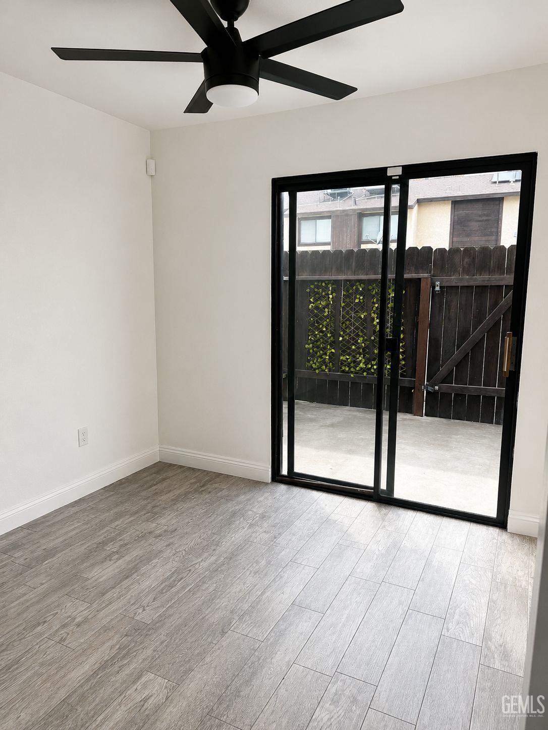 Living space opening to private patio